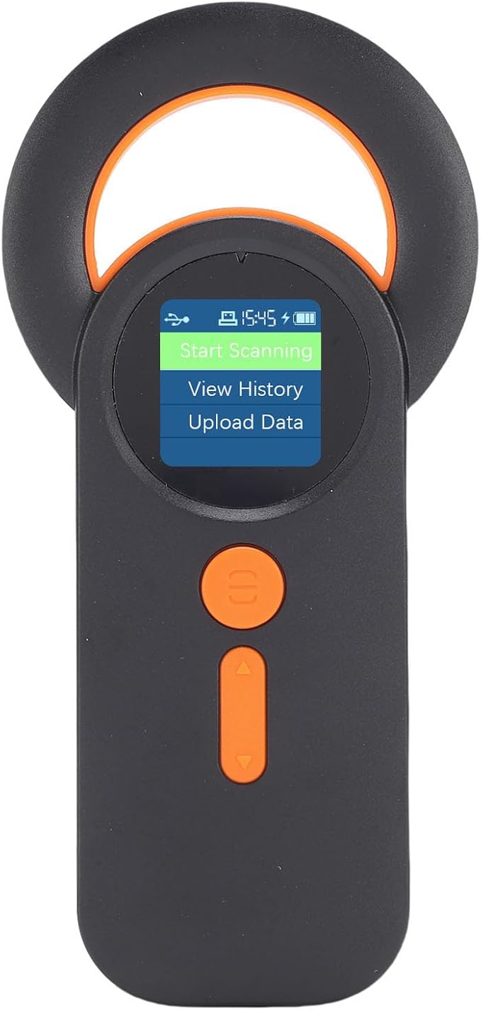 Pet Microchip Scanner, Wireless 2.4G USB Connection, Supports EMID FDX B, 1.44 Inch TFT Screen, Ideal for Dogs and Cats