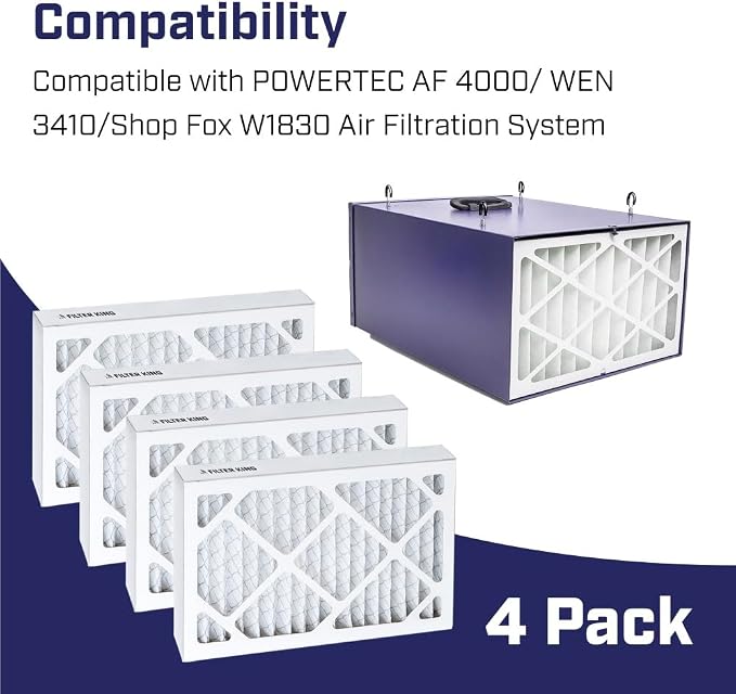 4 Pack 5-Micron Outer Air Filter Replacement Compatible
