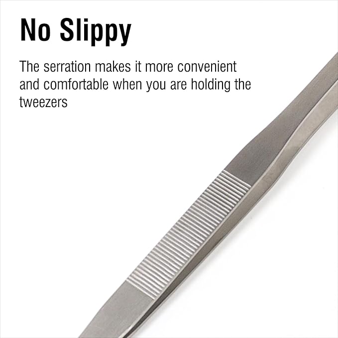2Pcs 18.9 inch Extra Long Tweezers for Salt & Fresh Water, Heavy Duty Reptile Feeding Tongs for Aquarium & Terrarium, Large Metal Snake Feeding Tongs, SUS 304 Stainless Steel Tweezers