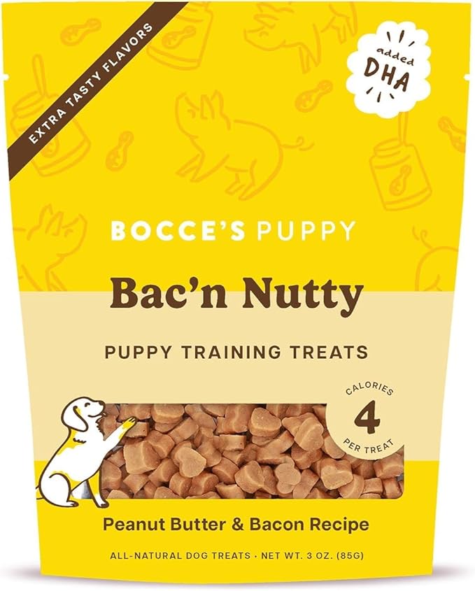 Bocce's Bakery Say Moo Cookie + Bac’n Nutty Training Dog Treat Bundle – Natural, Wheat-Free Soft & Chewy Cookies Made with Real Ingredients and Baked in The USA – 2 Pack Bundle