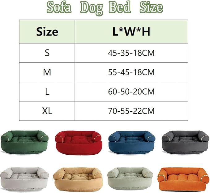 Suede Sofa Dog Bed, Multiple Sizes Orthopedic Memory Foam Mattress, Durable and Calming, Washable Dog Bed with Anti-Slip Bottom S lightGrey