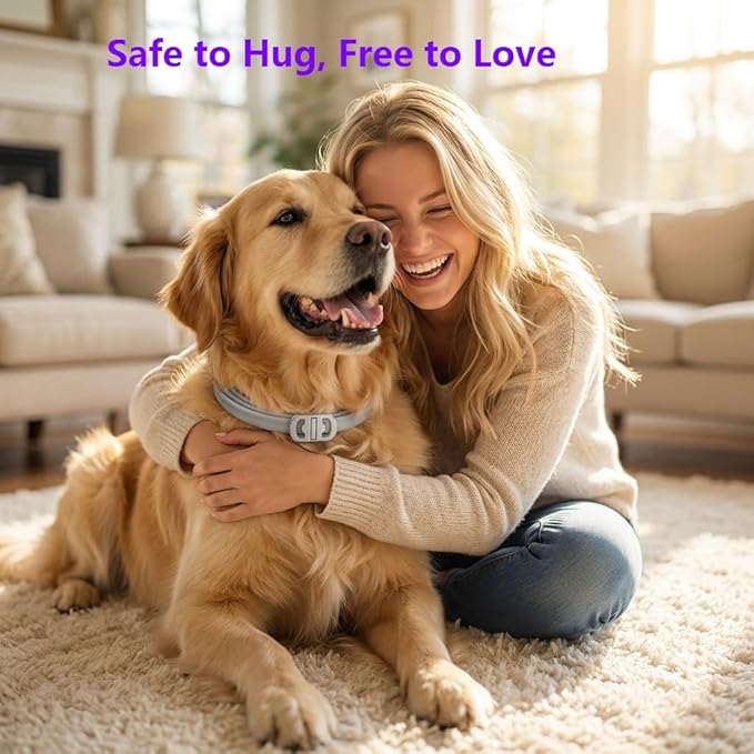 Flea and Tick Collar for Dogs 4 Packs,Dog Collars with Natural Essential Oils,Waterproof, Adjustable for Small Medium Large Dogs,Safe for Puppies (Gray)