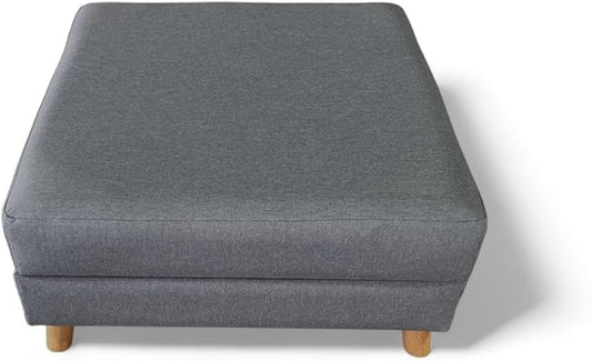 4 Cats & Dogs Otto Pet Ottoman – 3-in-1 Ottoman with Sunken Dog Bed, Foldable Legs, 35.5" x 15.75" x 18.5", Soft Cushion, Engineered Wood, Sisal Rope – Stylish & Functional Small Space Pet Furniture