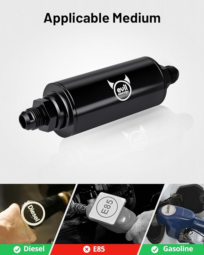 EVIL ENERGY Inline Fuel Filter 100 Micron