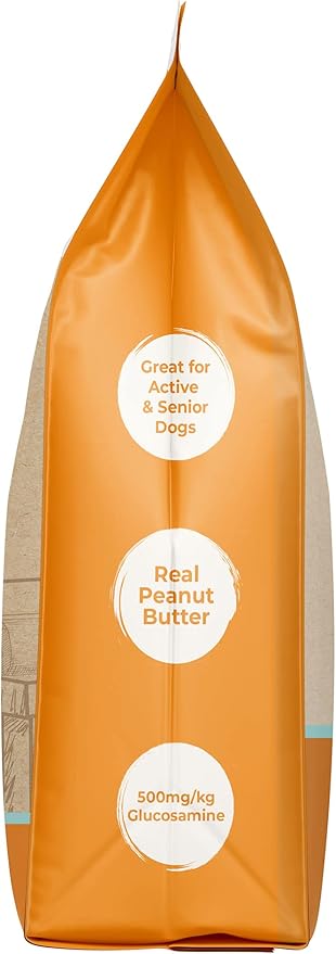 Howl's Kitchen Biscuits, 12 oz Bag, 1 Count, Peanut Butter Flavor, Hip and Joint Formula, Rawhide Free, Soft and Chewy Dog Treats, 500mg of Glucosamine for Dogs, For Active and Senior Dogs