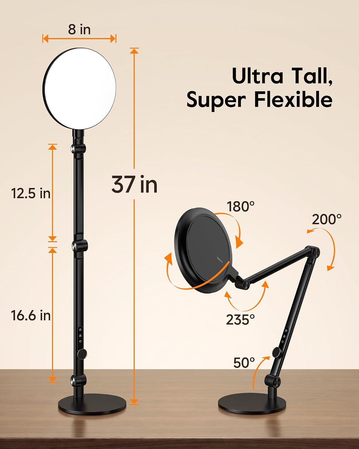 LitONES Desk Lamp for Home Office, Professional Video Call Light, CRI>98