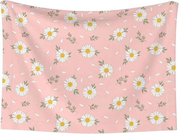 Pet Blanket for Indoor Outdoor Use, Shabby Chic Flower Daisy Roses Spring Season Theme Pink, Two Sided Reversible Plush Mat with Bumpy Dot Texture for Patios Crates Portable Bed Companion