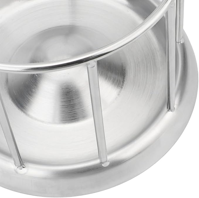 Wontee Tortoise Feeding Dish Reptile Water Dish Food Bowl Stainless Steel Feeder for Tortoises Lizards Turtles Chameleon (S)