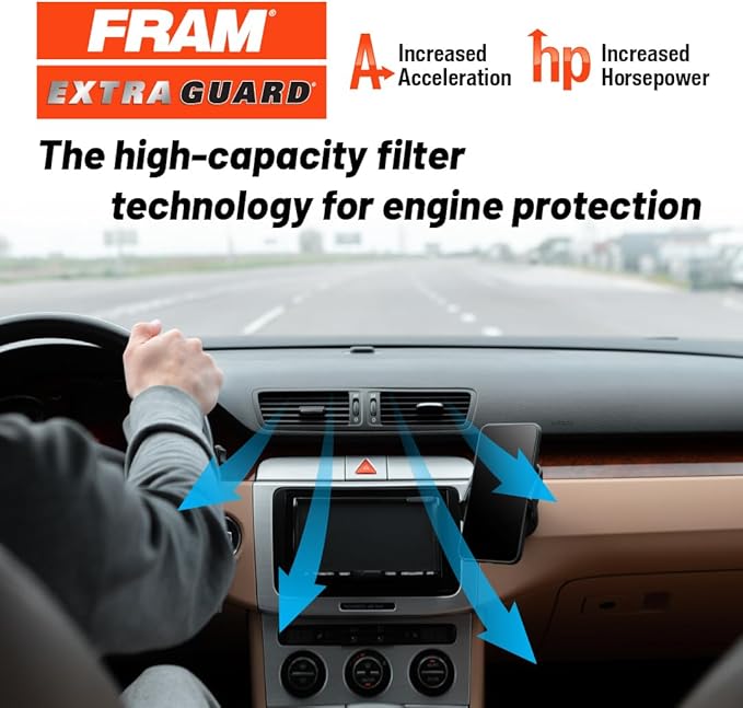 FRAM Extra Guard Rigid Panel Engine Air Filter Replacement, Easy Install
