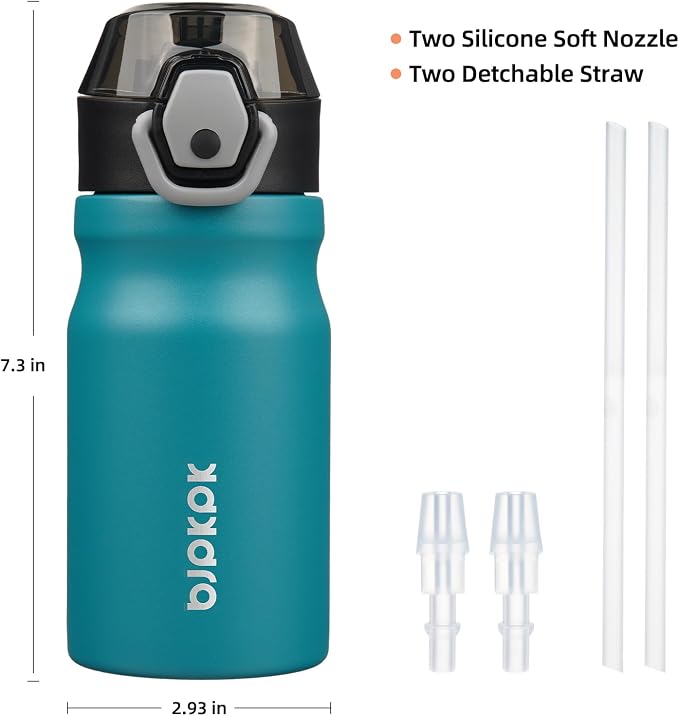 BJPKPK 14 oz Insulated Water Bottle, Stainless Steel Flask | Leak Proof Locking