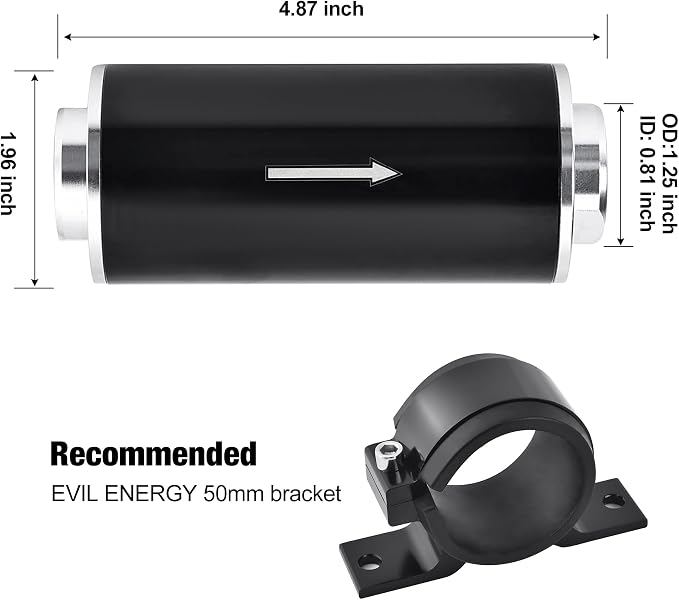 EVIL ENERGY Inline Fuel Filter 100 Micron
