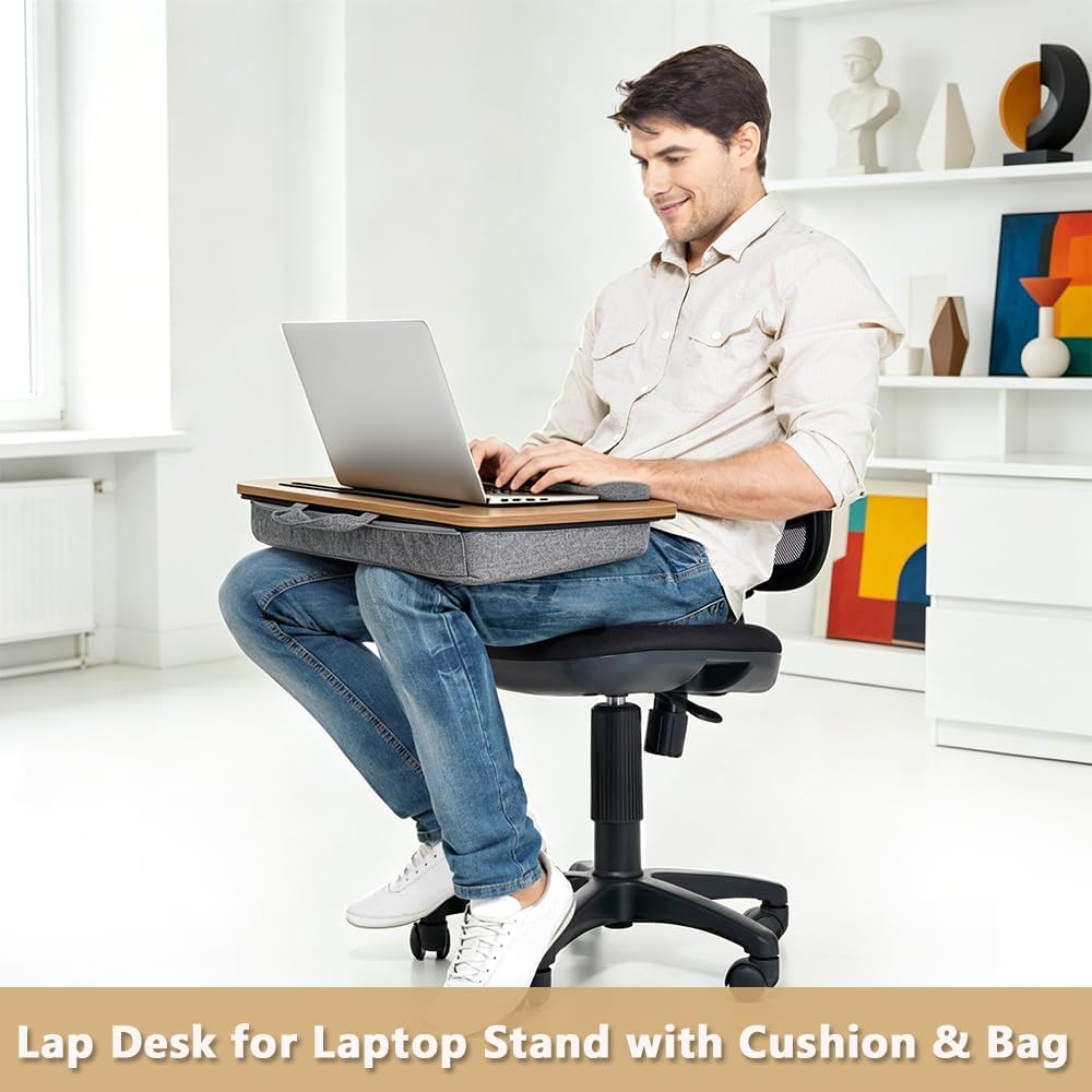 Lap Desk for Bed, Fits 14–17 Inch Laptops
