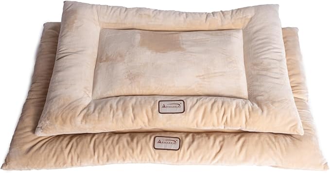 Large Dog Bed Mat - Soft Pet Cushion Pad for Crate - 35" L x 22" W - Plush Comfort for Big Breeds