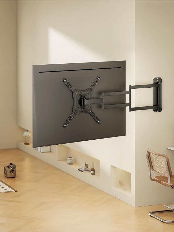monTEK Long Arm TV Wall Mount for Most 23-65 Inch TVs, 37 Inch Long Extension TV Mount Swivel and Tilt, Full Motion Wall Mount Tv Bracket Fit Max VESA 400 x 400mm, Up to 77 lbs