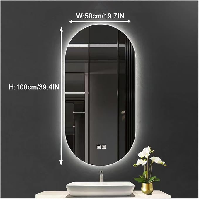 Bathroom Mirror with LED Lights，Bathroom Led Mirror ，Backlit Bathroom Mirror