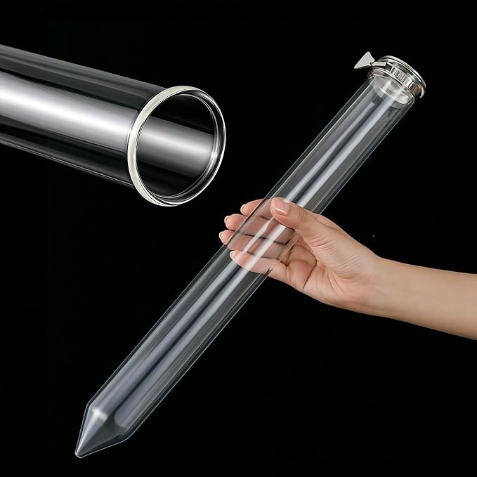 Chunful Glass Extractor Extraction Filter Tube 20" Long 50mm Diameter Thick and