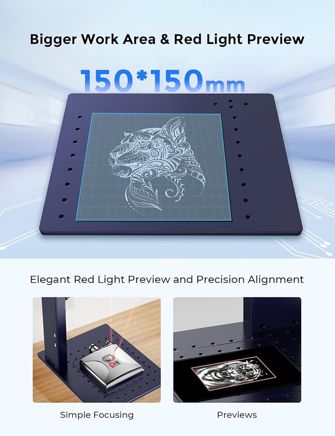 GWEIKE G2 Pro 30W Fiber Laser Engraver, 15000mm/s Fast Laser Engraver Machine