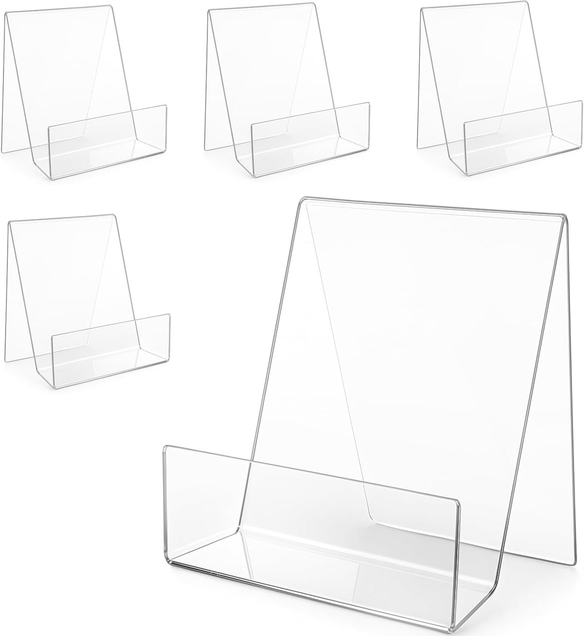 Large Acrylic Book Stand for Display - 5 Pack