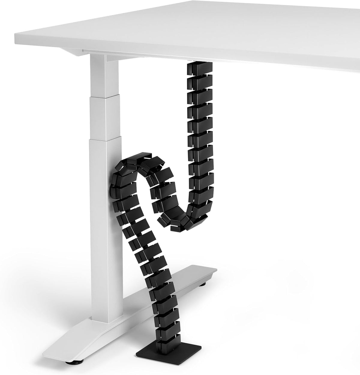 VALU Under Desk Cable Organizer, 49in - Black, with Magnet
