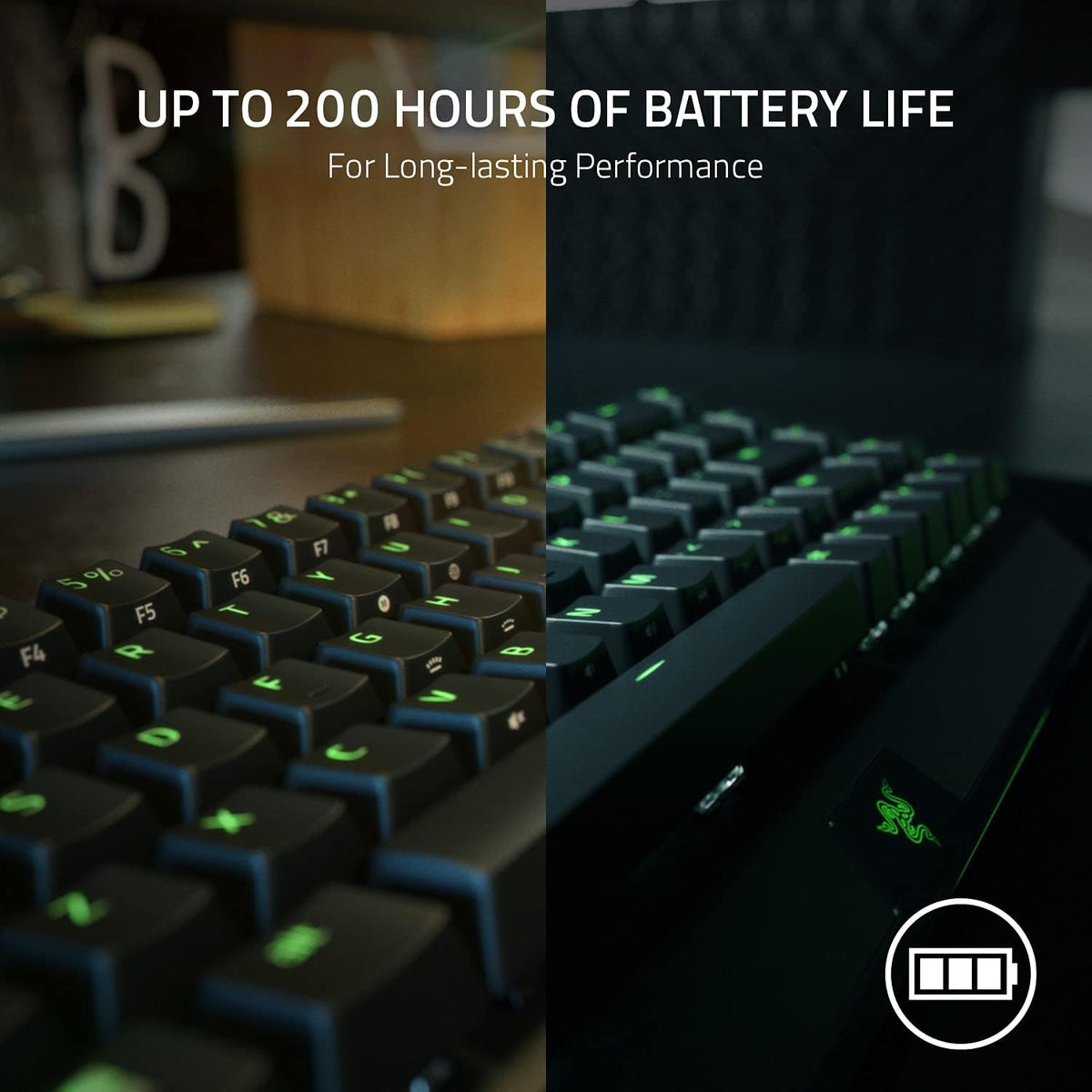Razer BlackWidow V3 Mini Wireless Mechanical Gaming Keyboard, Yellow Switch