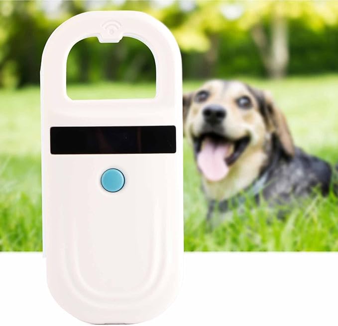 FILFEEL Rechargeable Animal Chip ID Scanner Microchip Pet Tag Scanner OLED Display USB Rechargeable for Animal Management Resource Management White 13.5 x 6cm