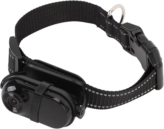 SUNGOOYUE Pet Collar Camera, 1080P HD Video Recording Adjustable Angle View with Back, for Dogs Cats Indoor Outdoor Travel Adventure (32GB)