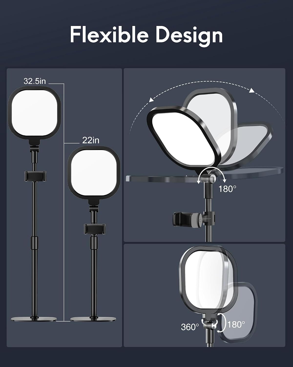 2 Packs Video Conference Lights for Zoom Meeting, Ring Light for Computer