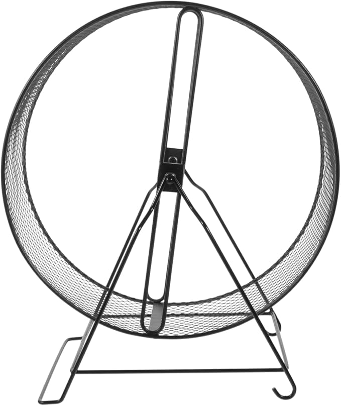 Mikikit Hamster Toys Hamster Wheel, Interesting Running Wheel Mesh Exercise Wheel Household Hedgehog Running Toy with Rack for s Gerbils Rat Small Pet Wheel