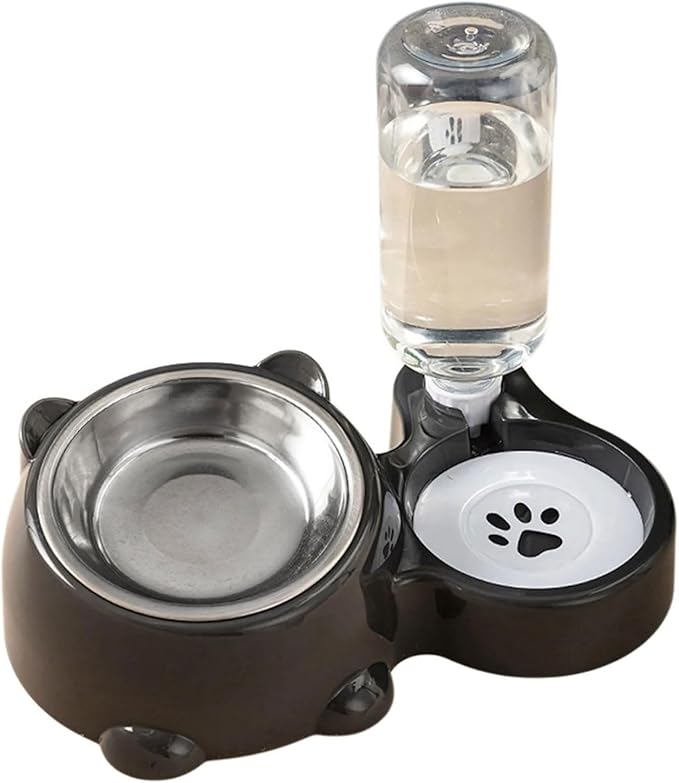 Pet Feeders and Water Dispenser,Removable Stainless Steel Bowl and Automatic Water Dispenser,Pet Feeder and Waterer,for Cats&Dogs