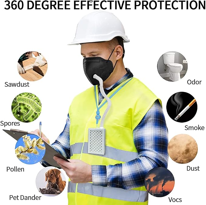 Electric Wearable Air Purifier Maskes, Air Supply,