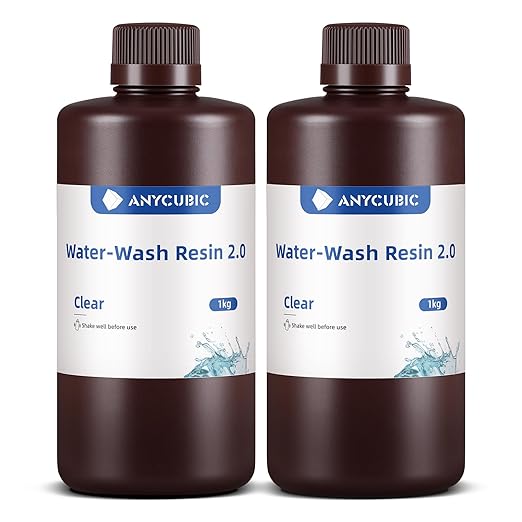 ANYCUBIC Water Washable 3D Printer Resin, 405nm High Precision UV-Curing 3D