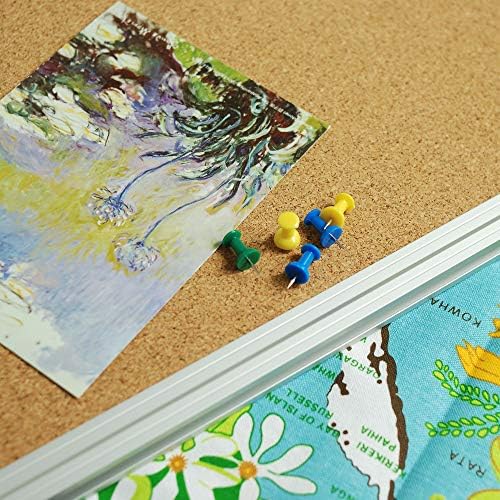 Lockways Cork Board 36" x 24" Bulletin Board, Double Sided Corkboard
