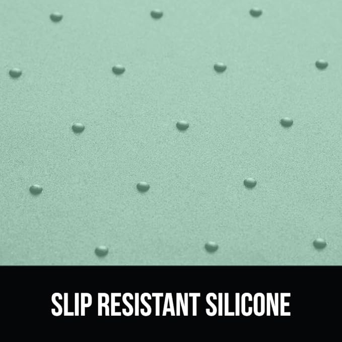 GORILLA GRIP 100% Waterproof Raised Edge BPA Free Silicone Pet Feeding Mat, Dog Cat Food Mats Contain Spills Protects Floors, Placemats for Cats and Dogs Water Bowl, Pets Accessories 18.5x11.5 Mint