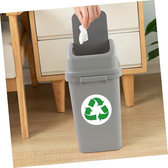 Garbage Sorting Stickers Set 6 Self-Adhesive Waste Classification Labels