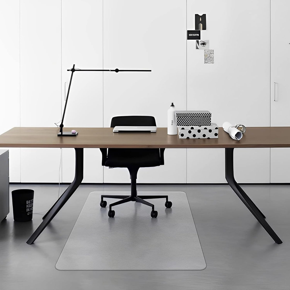 Naturehydro Office Chair Mat for Hardwood Floor - 48" x 48" Easy Glide Computer Desk Chair Floor Mat - Clear Plastic Rolling Chair Mat for Office & Home BPA and Phthalates Free (Square)