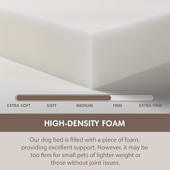 Medium Sized Orthopedic Dog Beds, Donut Calming Pet Beds with Comfort Foam Support, Fluffy Non-Slip Couch for Dog and Cat, with Washable and Indestructible Cover, 32 Inches, Beige