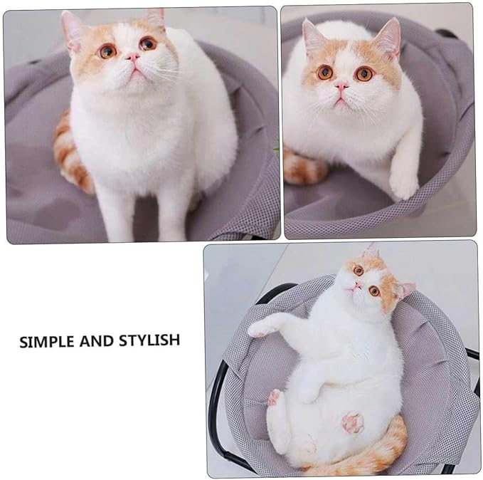 Milisten Elevated Cat Hammock Bed for Dogs and Cats Breathable and Comfortable Design for Indoor Use Easy to Install Stylish Frame Pet Furniture