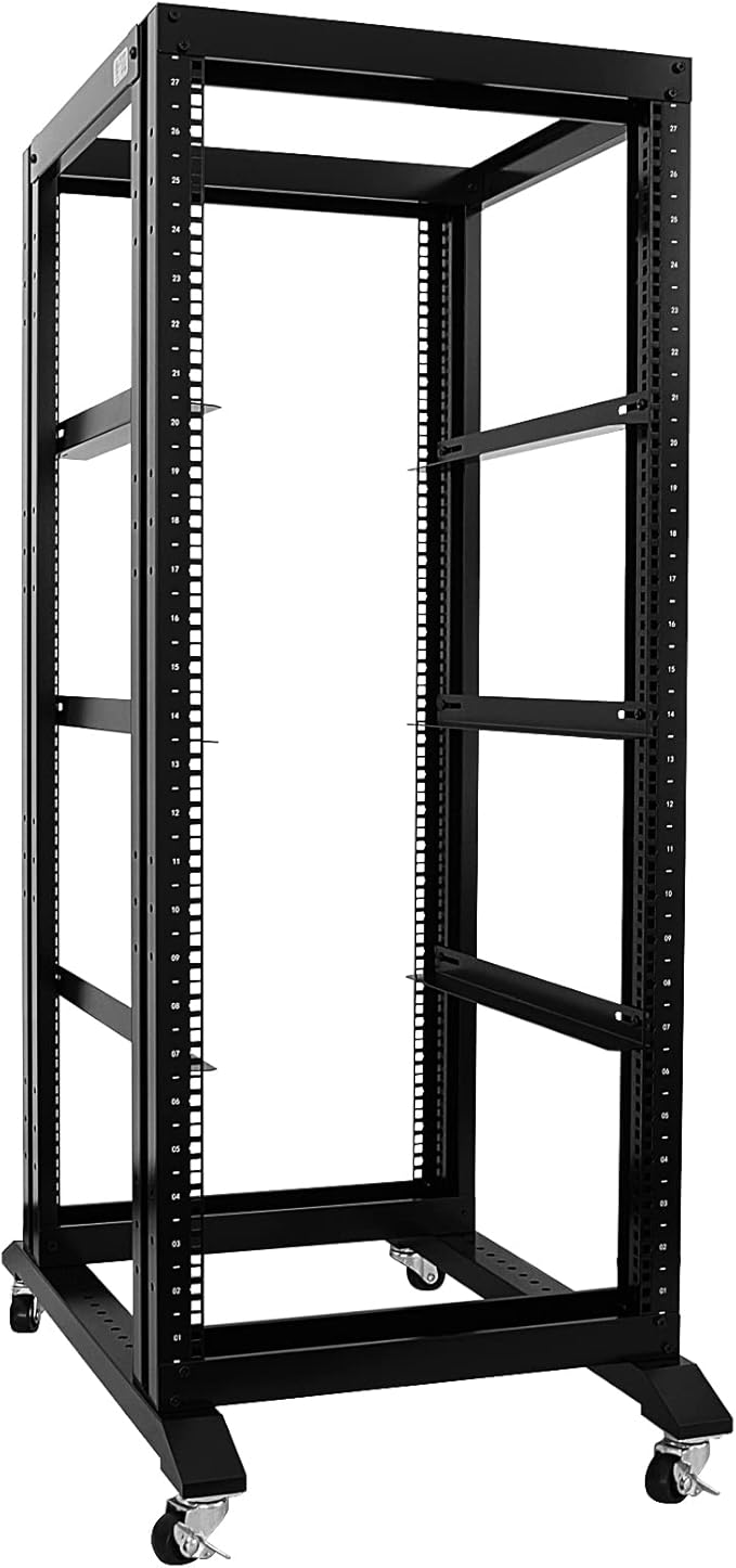 Raising Electronics Server Rack Open Frame Rack 4 Post 19 inch Adjustable