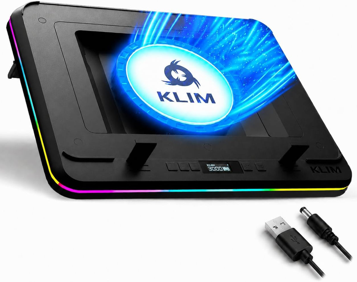 KLIM Turbofrost Max RGB Gaming Laptop Cooling Pad with Patented TurboFan