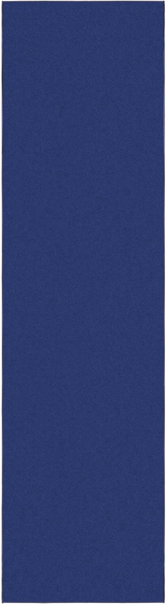Ottomanson Hallway Runner Rug 2'7" x 9'10" Non Slip Solid Area Rugs Easy to