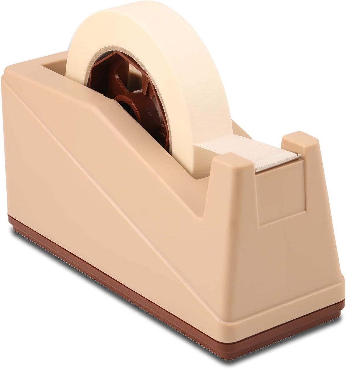 LICHAMP Desktop Tape Dispenser Holder with Large 3 inch Core for Masking Tape and 10 Pack White Masking Tape 1 inch