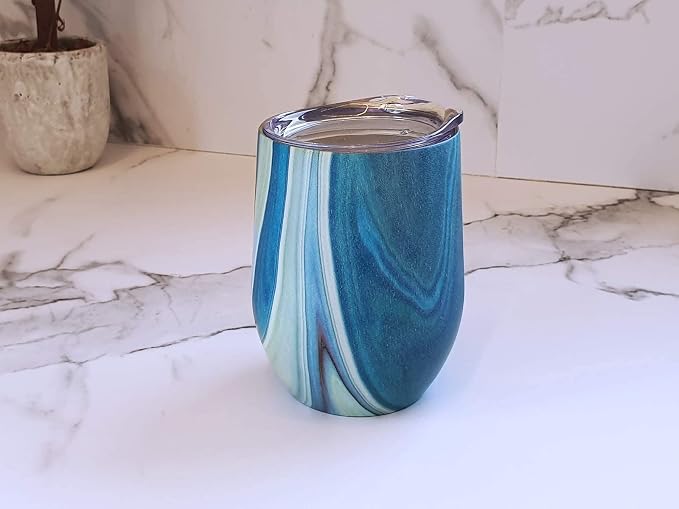 CHILLOUT LIFE 12 oz Stainless Steel Wine Tumblers 2 Pack