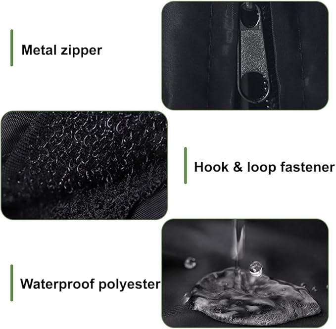 DONGKER Bird Cage Cover,Waterproof Bird Black-Out Cover Breathable with Zipper & Self-Adhesive Fastening for Parrot Parakeets Winter Windproofing & Warmth