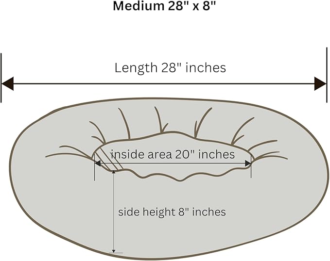 Organic Cotton Canvas Dog Bed: Removable Cover, Natural Fill - Made in USA (Gray, Medium 28" x 8" inches)