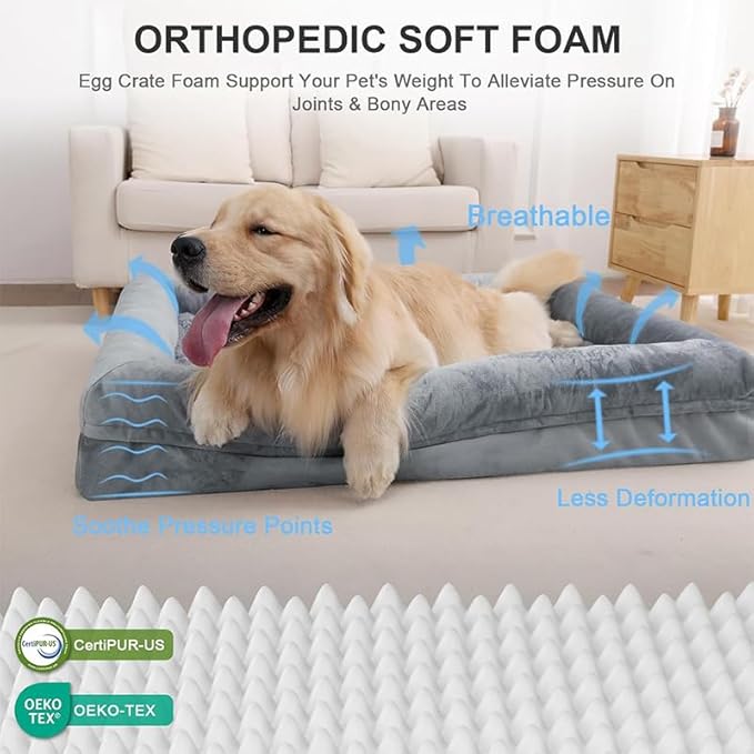 Cozy Washable Pet Bed: Fluffy, Plush Lounger & Soft Mattress for Small or Large Pets - Indoor, Portable Sleeping Mat for Ultimate Comfort (X-Large)