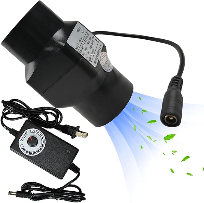 2 Inch Inline Duct Fan 12V 6W Extractor Fans Variable Speed Ventilation