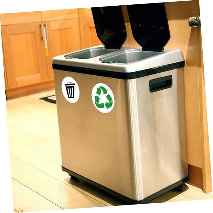 Waste Sorting Labels for Garbage Bin PVC Sticker Decals for Kitchen Recycling