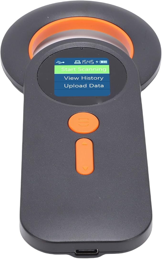 Pet Microchip Scanner, Wireless 2.4G USB Connection, Supports EMID FDX B, 1.44 Inch TFT Screen, Ideal for Dogs and Cats