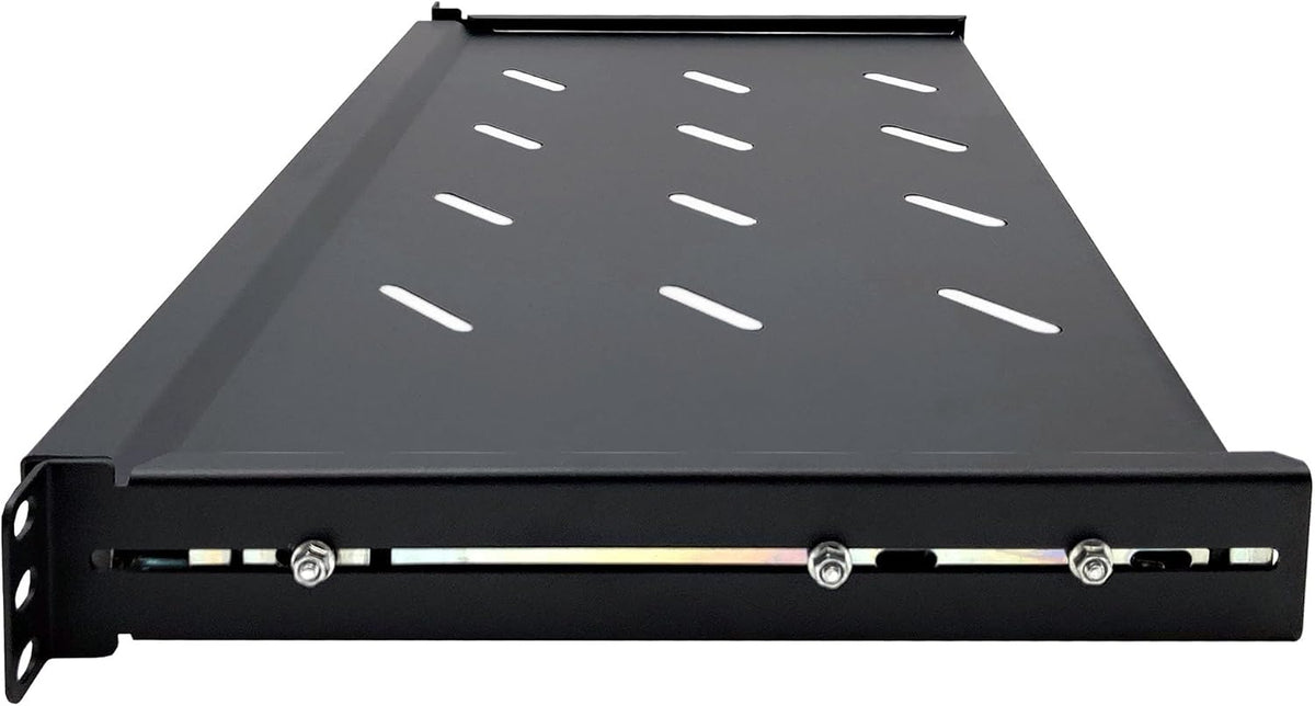 Electriduct 1U Keyboard Tray - Fully Extendable Universal 19" Rack Mount Sliding Shelf for Network Equipment Server Cabinet Enclosure with 3-Rail System and Mounting Hardware - 10.8" Deep