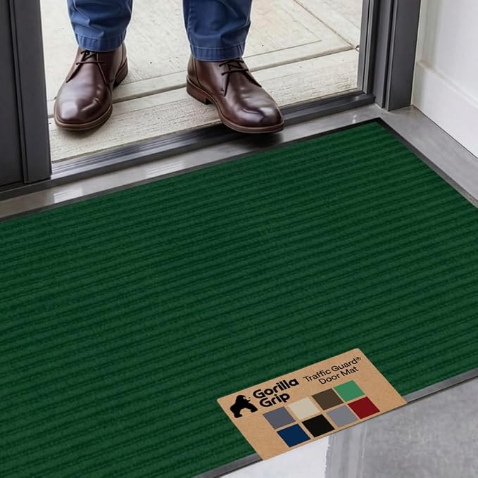 GORILLA GRIP Waterproof Traffic Guard Door Mat, Heavy Duty Entryway Mats